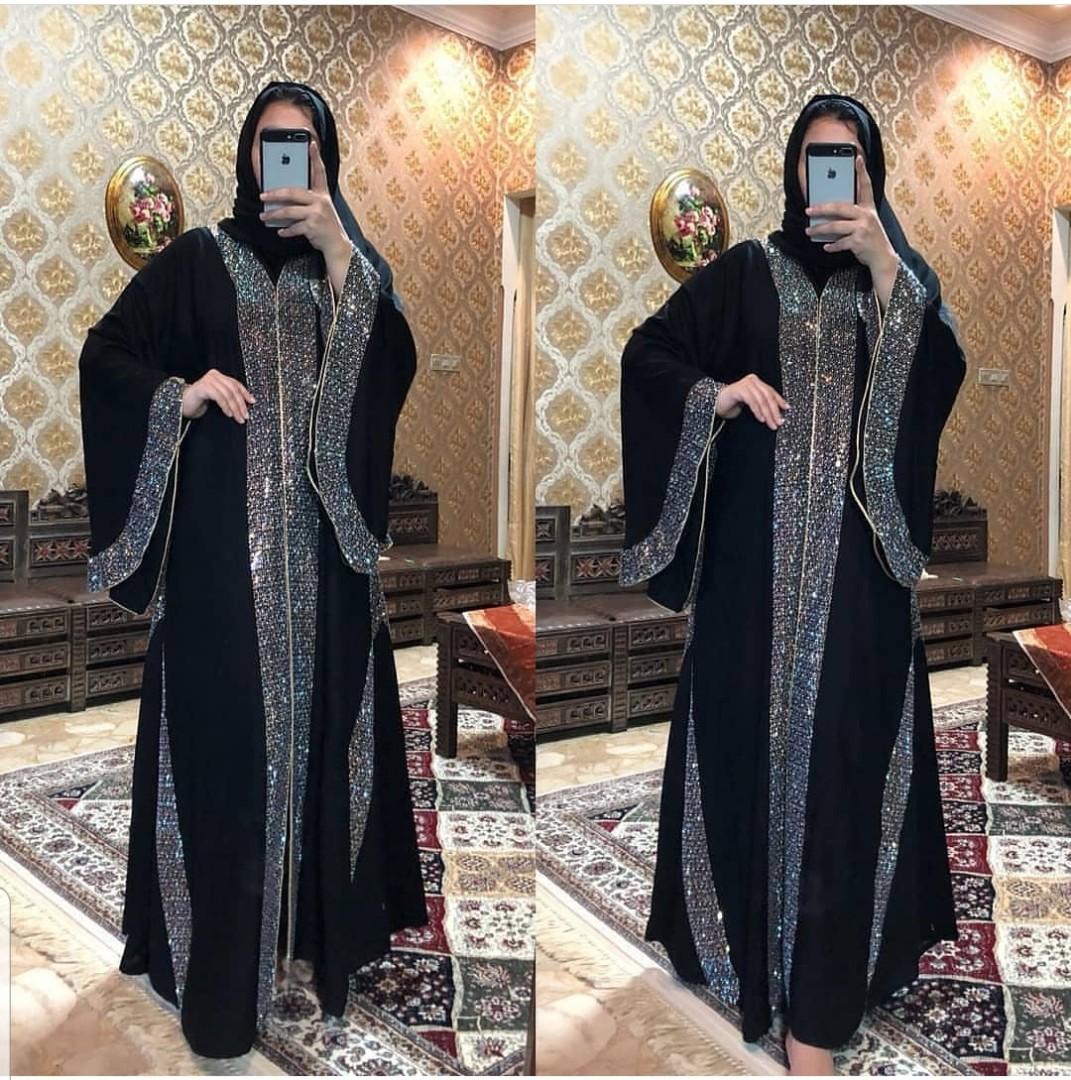 how to wear shawl on abaya