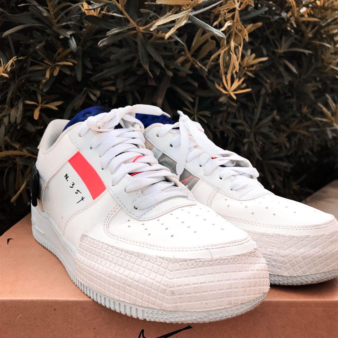 Nike Air Force 1 N354 (Category: Sneakers) located in Taguig. Submitted by fatefly (Listing ID 281422133, Image 2). Description: Selling: Air Force 1 N354 Status: Used - Titan release Size: 8 Price: 5,000 Meet-up Options: Around BGC, Market-Market!, SM Aura, Shell C5 Road. Payment Options: BPI, GCash Shipping Options: Grab delivery at buyer’s expense LBC (additional charge for insurance) at buyer’s expense.