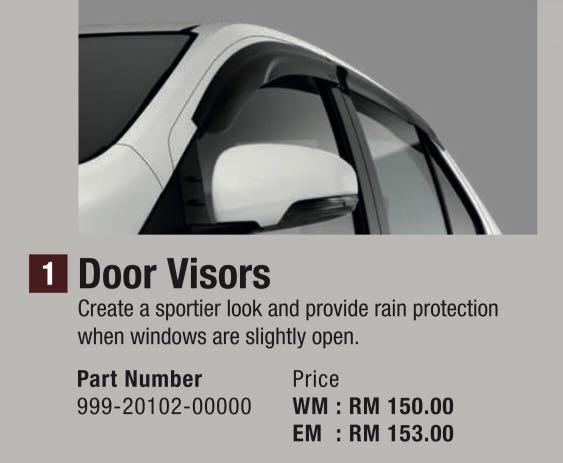 Perodua myvi door visor original sale
