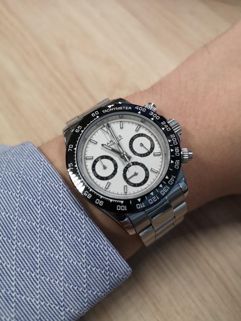 Parnis panda chronograph deals