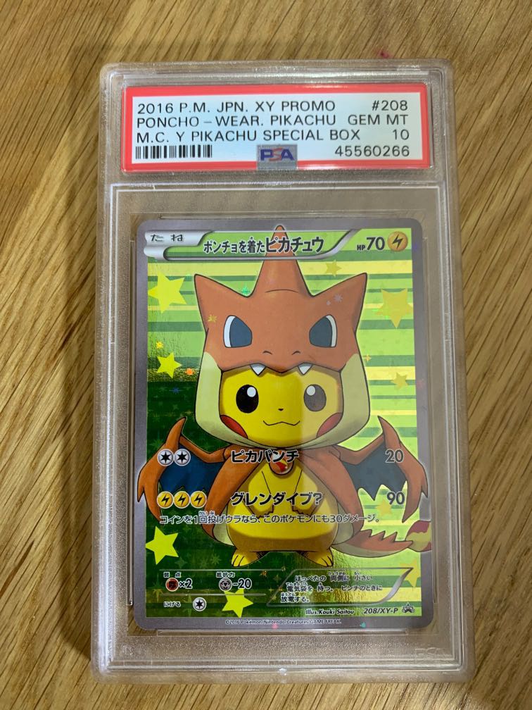 Pokemon Pikachu Poncho Wearing Charizard Y 8 Xy P Psa 10 Toys Games Board Games Cards On Carousell