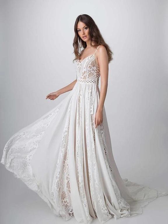 White lace evening new arrivals dress