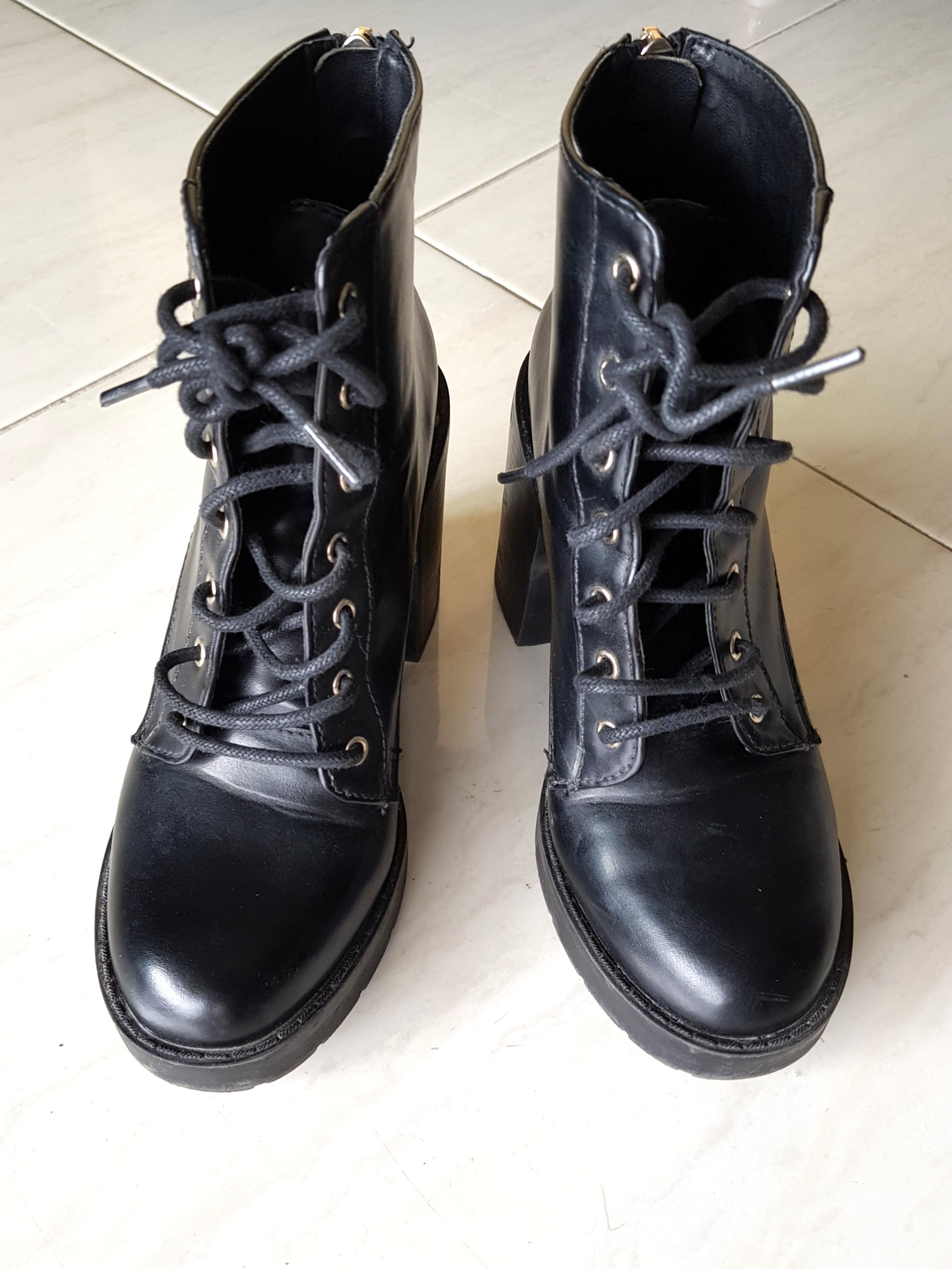 pull and bear lace up boots