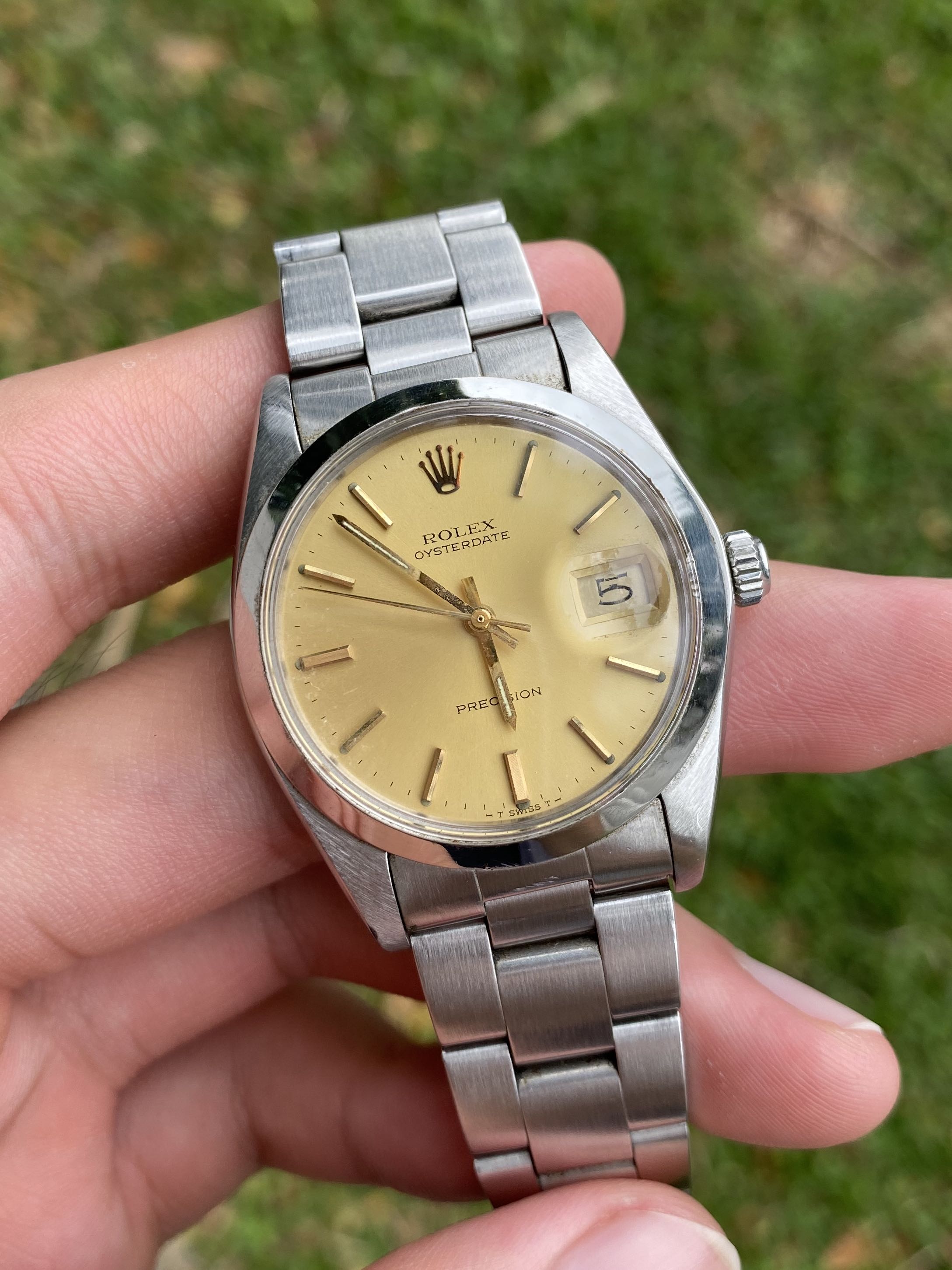 Rolex 6694 Champagne Gold Dial Original Bracelet