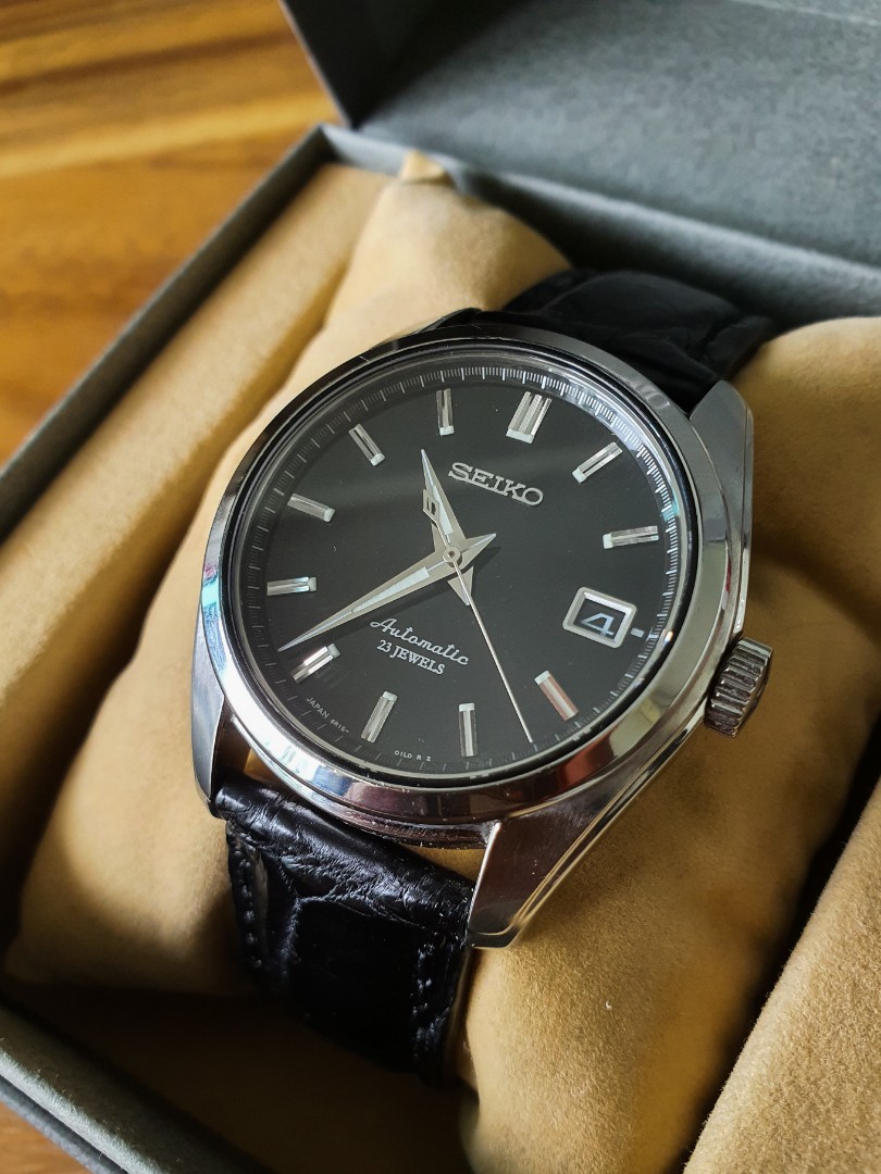 Seiko SARB033 Seiko Spirit Automatic Watch Black Leather Strap, Men's ...