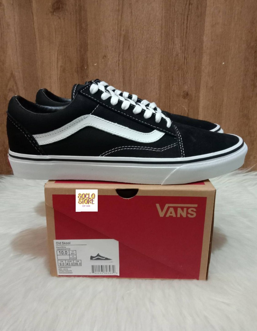 Sepatu Vans Old Skool OldSkool Classic Black White Original BNIB Fesyen Pria Sepatu Sneakers di Carousell