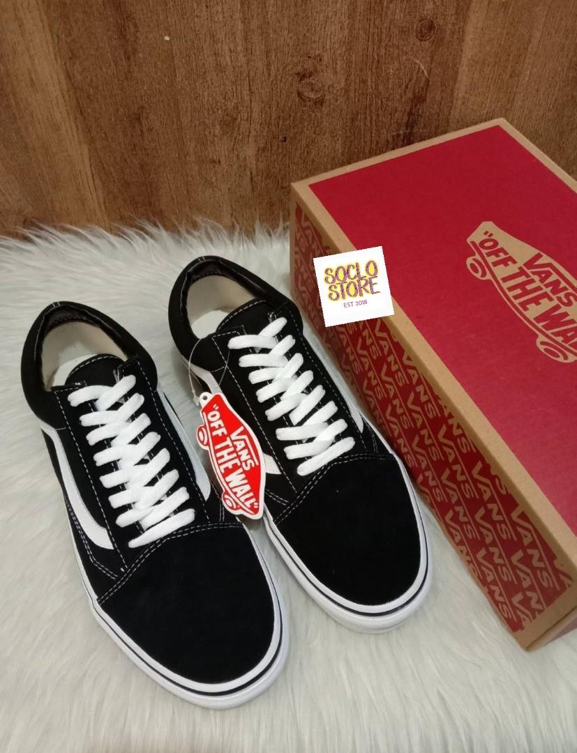Sepatu vans old on sale skool black white