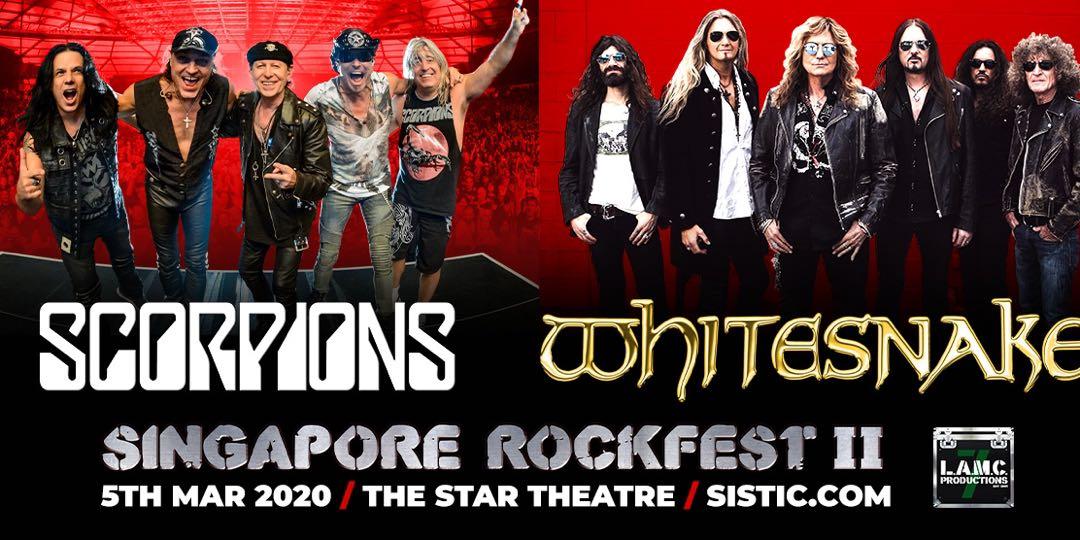 Singapore Rockfest II Scorpions and Whitesnake, Tickets & Vouchers