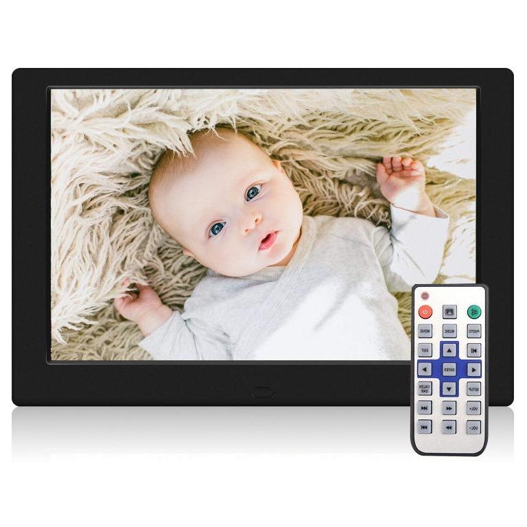 TENSWALL Digital Photo Frame, 10.1 inch Digital Picture Frame with Background Music, 1080P Video