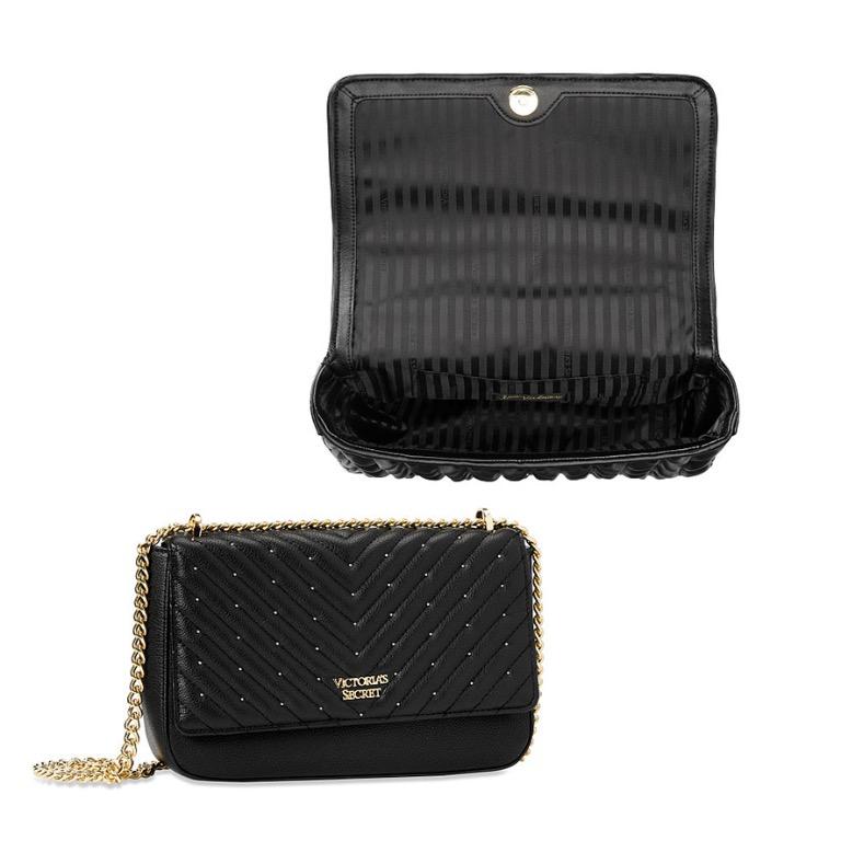 VictoriasSecret Pebbled V-Quilt Bond Street Shoulder Bag - 11146905-687A