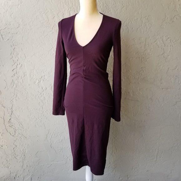 zara long sleeve midi dress