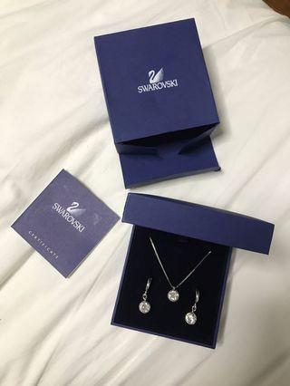 Brand New Swarovski Earrings and Necklace Set