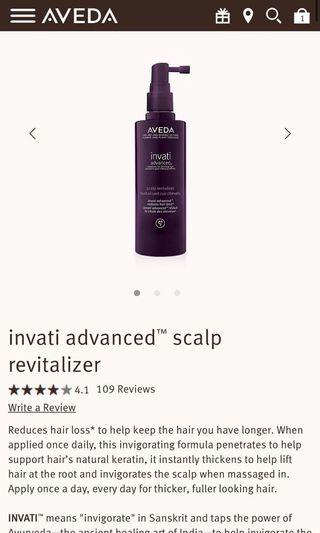 Aveda full size Invati scalp revitalizer