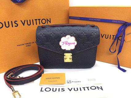 Louis Vuitton Monogram Empreinte Marine Rouge Pochette Metis. Made in  France. Date code: AR1169., Luxury, Bags & Wallets on Carousell