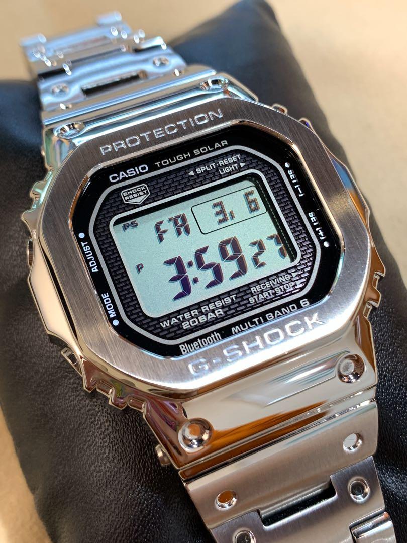 中古二手G-Shock Stainless steel GMW-B5000D-1 GMWB5000 銀鋼99%新 