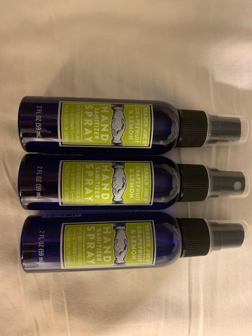 Trader joes hand sanitizer spray 潔手 消毒 噴霧 洗手, 其他, 其他 Carousell