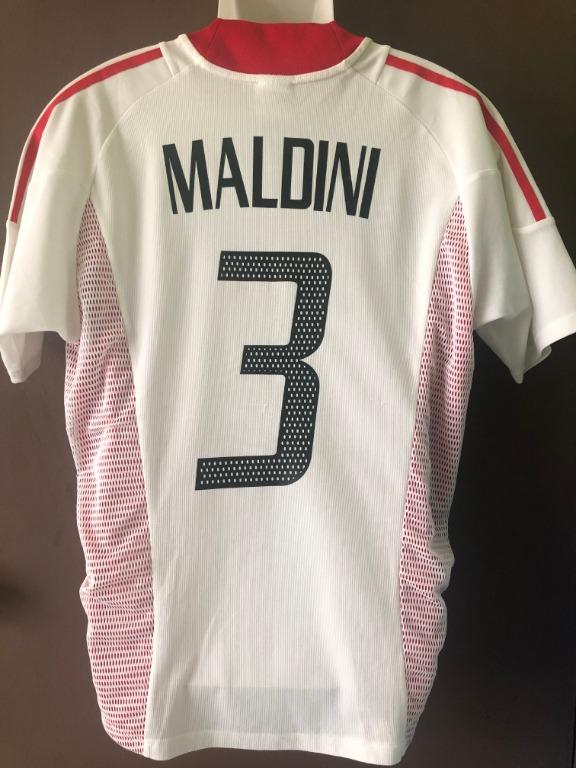 Ac Milan 2002 03 Away Jersey Maldini 3 Sports Athletic Sports Clothing On Carousell