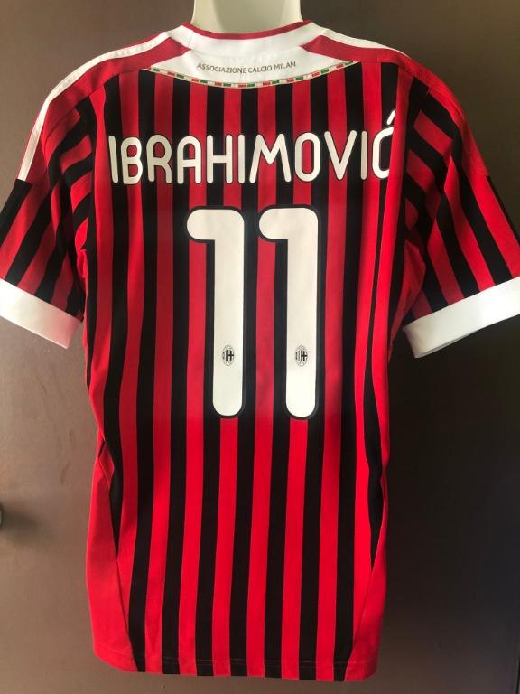 Ac Milan 2011 12 Home Jersey Ibrahimovic 11 Sports Athletic Sports Clothing On Carousell