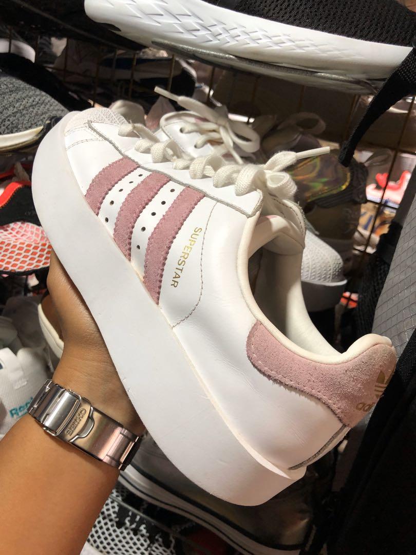 Adidas Originals Superstar Bold Platform White/Pink, Women's Fashion, Sneakers on Carousell