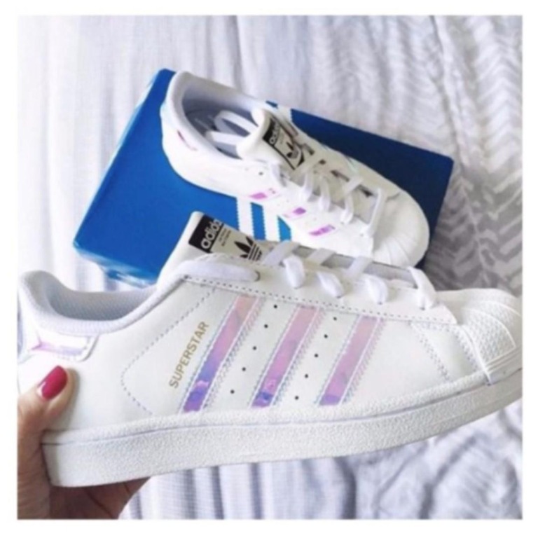 Adidas Superstar Holographic Women s Fashion Footwear Sneakers