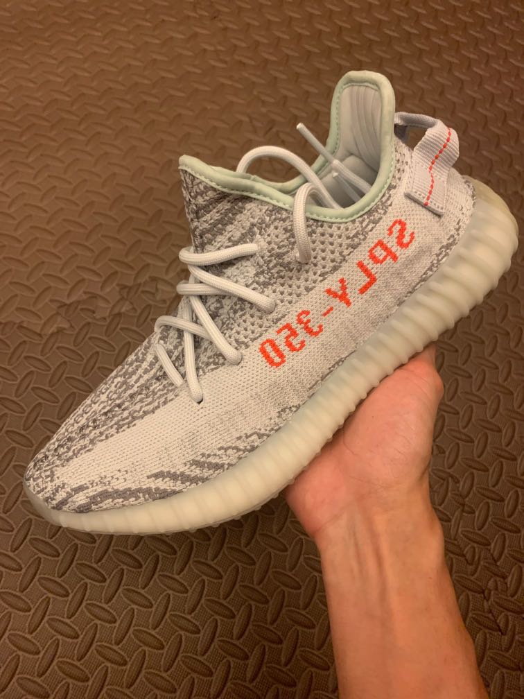 blue tint yeezys