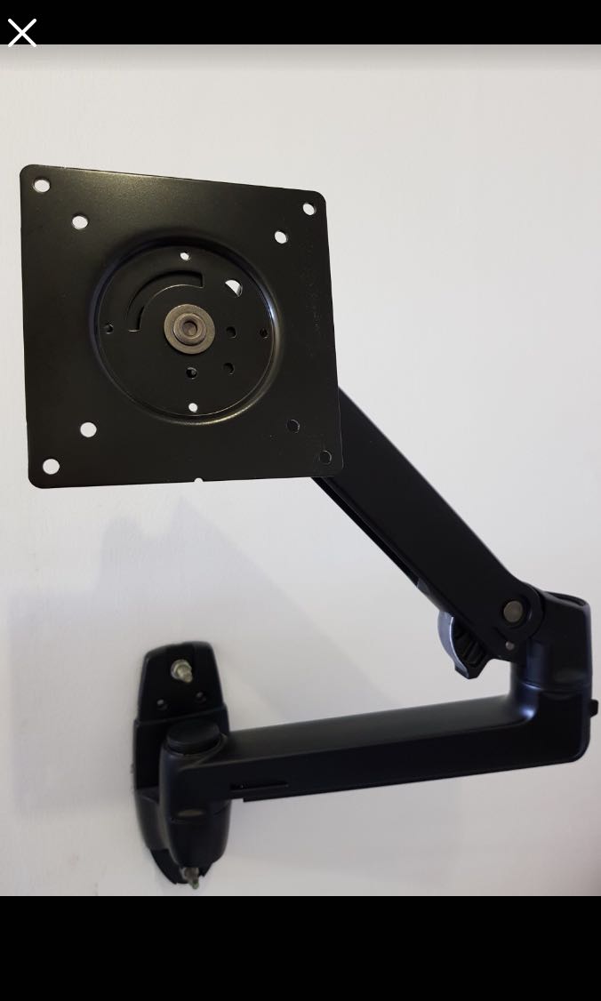 Lift Engine Arm Mount Monitor Stand Single Aluminum AmazonBasics Premium 