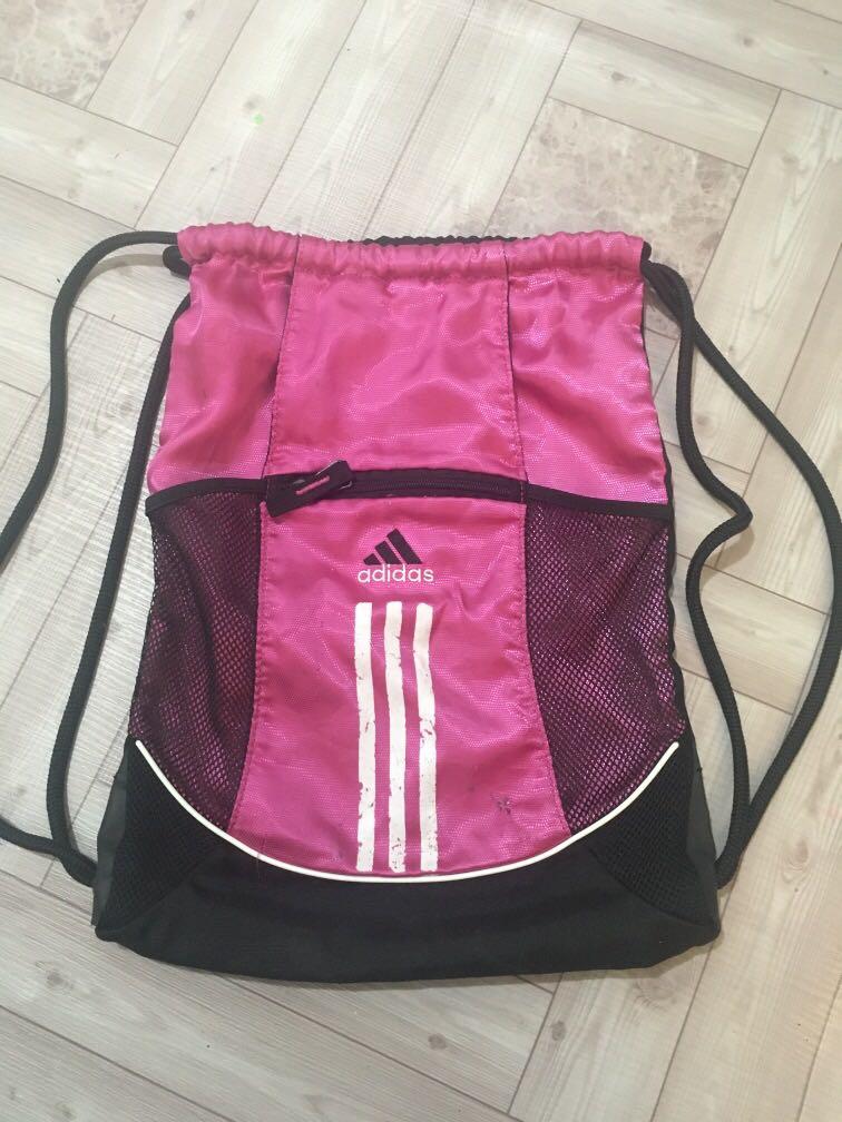 adidas drawstring bag pink