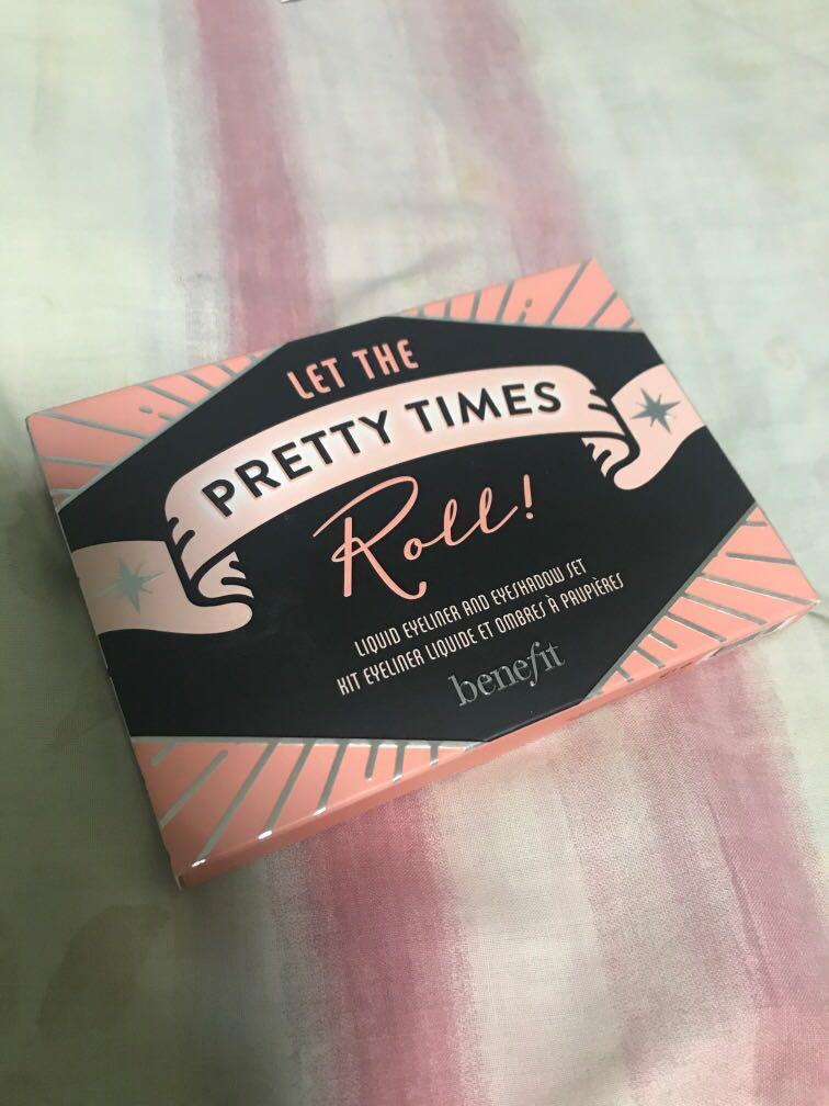 Benefit Let the Pretty Times Roll Shet (Category: Makeup) located in Makati City. Submitted by carmelcool (Listing ID 281647081, Image 1). Description: Eyeshadows plus eyeliner mini.