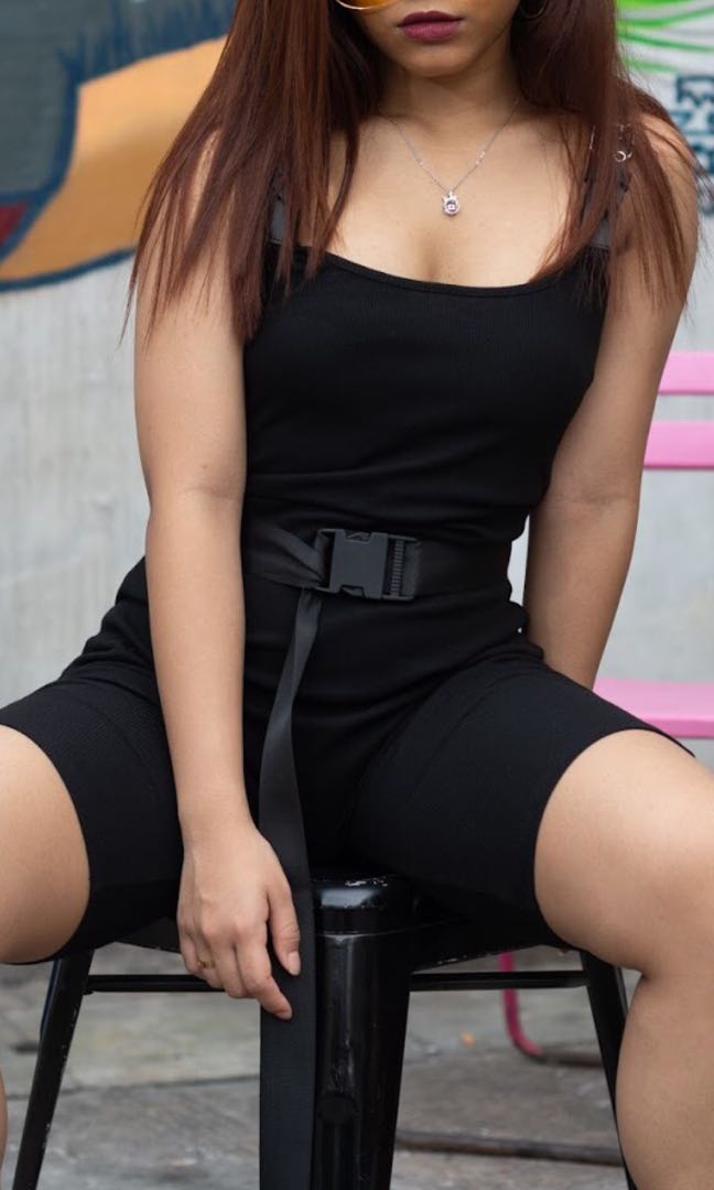 black buckle bodysuit