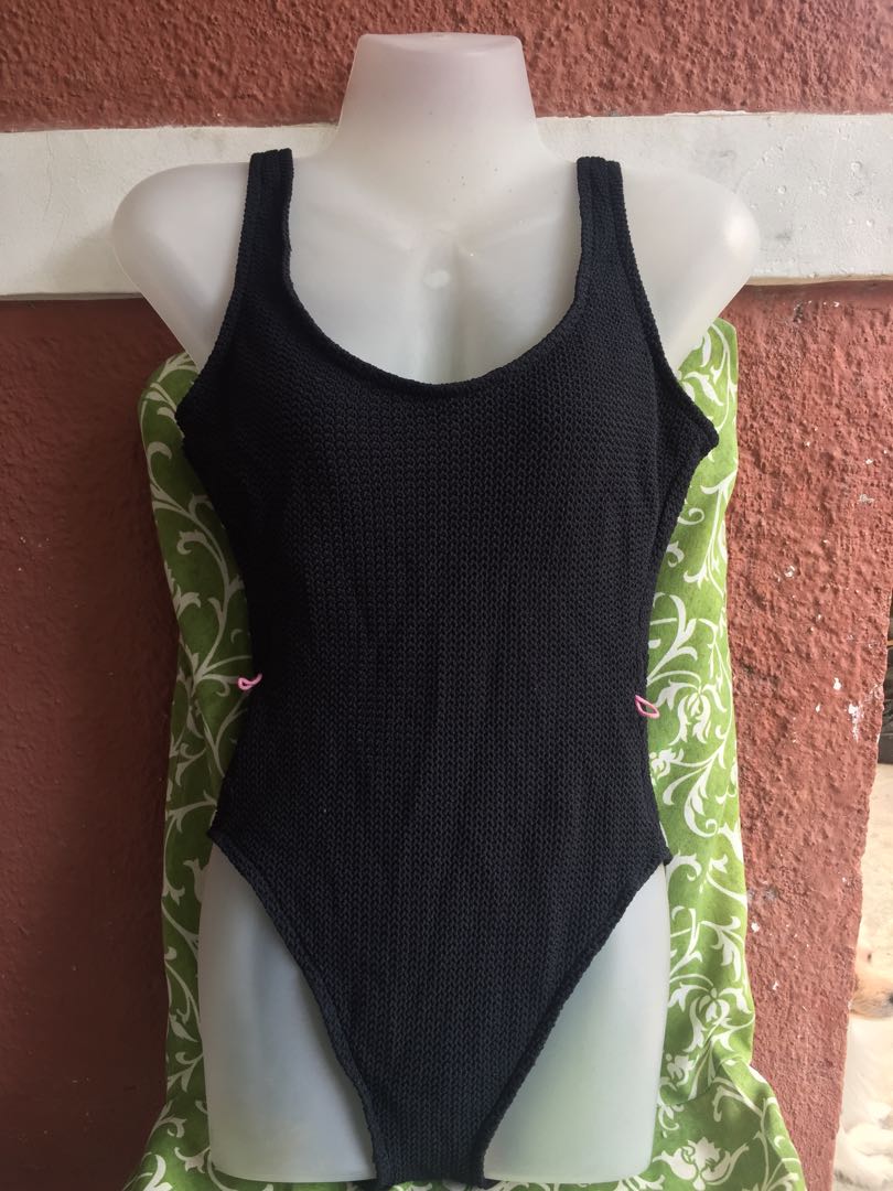 Black Wrap Front One Piece main image 1