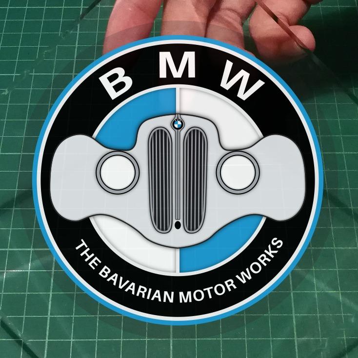 Bmw The Bavarian Motor Works Removable Static Cling Windscreen Car Decals 11cm Diameter Free Normal Mail Design Craft Art Prints On Carousell