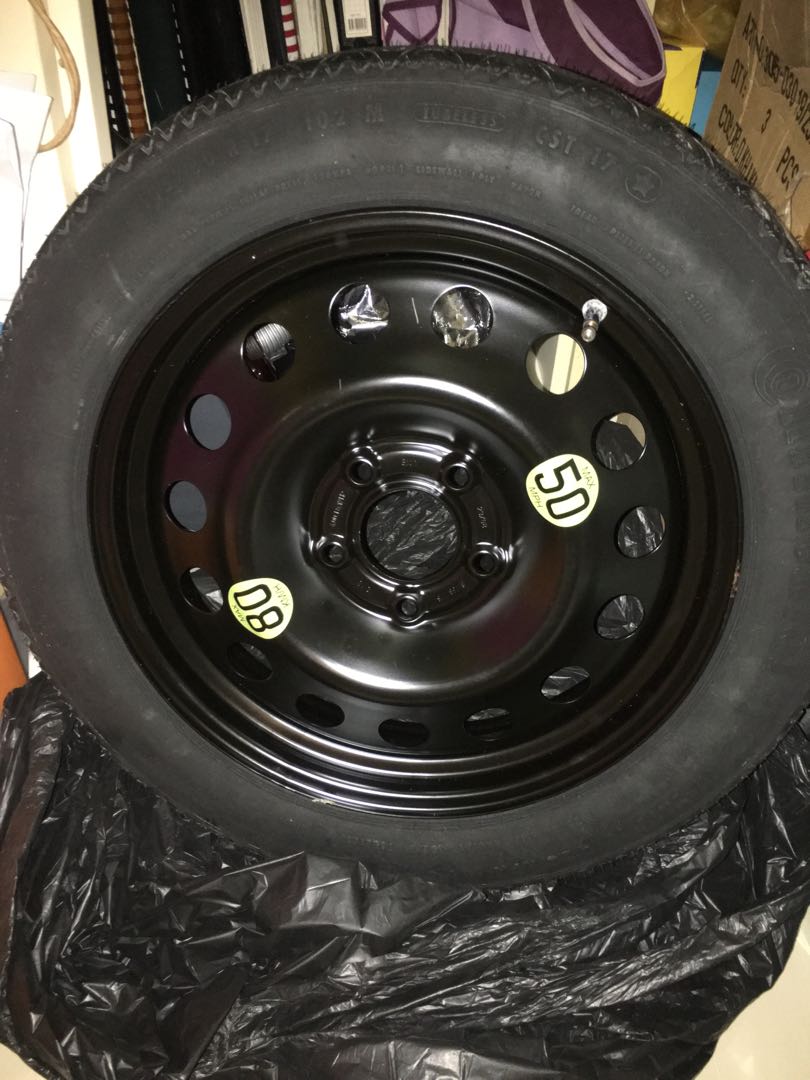 BMW E60 spare tire, Car Accessories, Tyres & Rims on Carousell