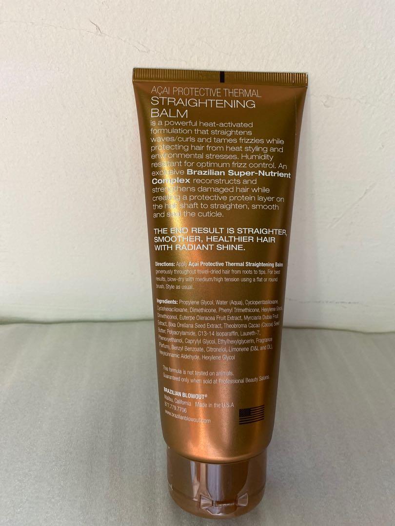 Açai protective thermal top straightening balm