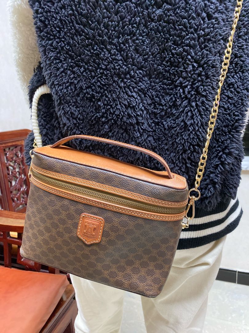 Celine vintage macadam vanity case Carousell