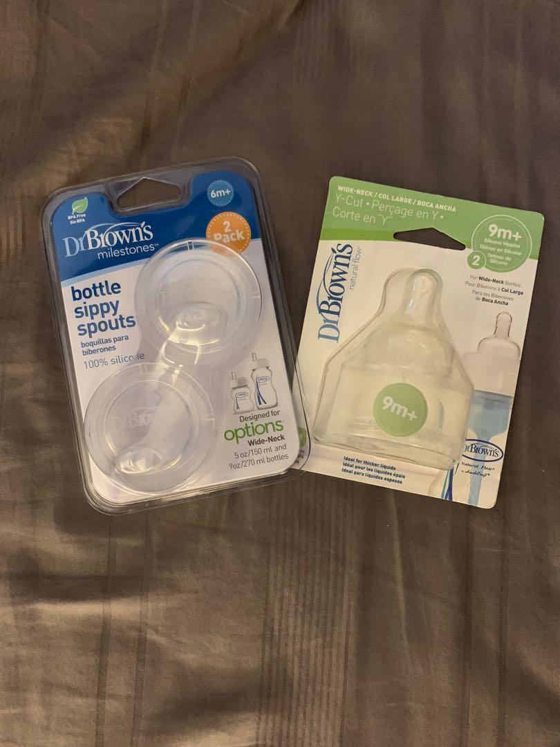 Dr Brown teats & Sippy spout, Babies & Kids, Nursing & Feeding