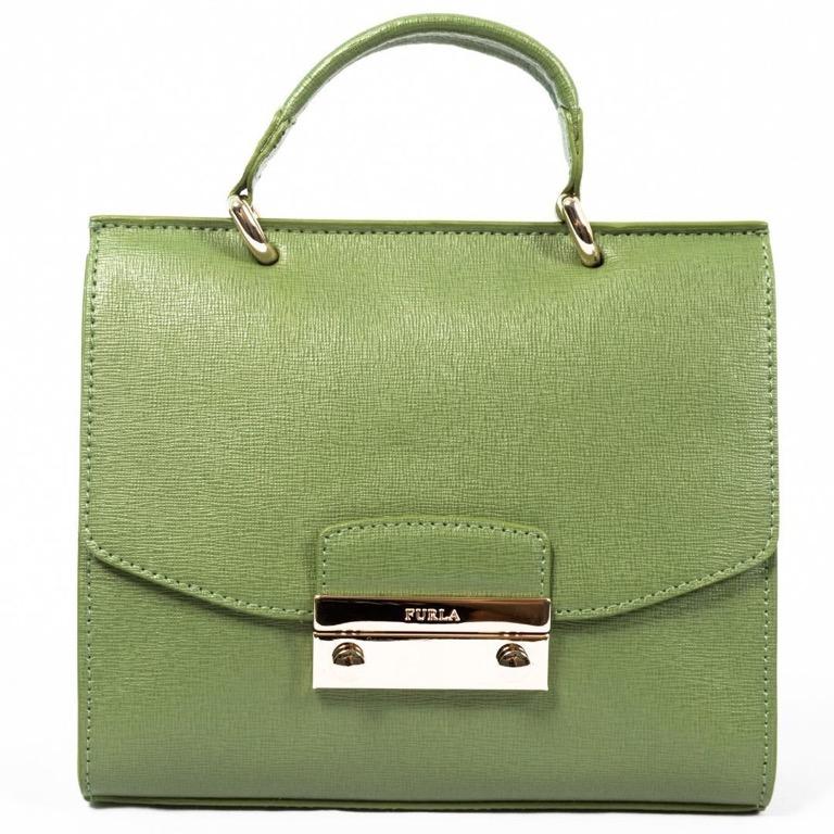 FLASH SALE 50 FURLA JULIA MINI TOP HANDLE OLIVE GREEN