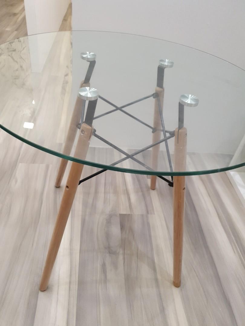 Glass Table, Furniture & Home Living, Furniture, Tables & Sets on Carousell