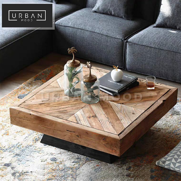Levan Rustic Solid Wood Coffee Table Furniture Home Living Furniture Tables Sets On Carousell