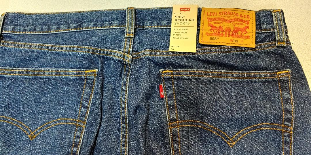 levi 505 shorts size 36