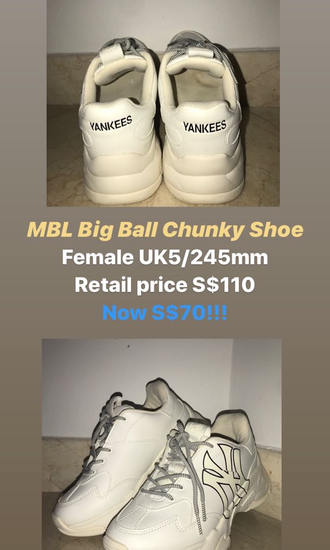 Minhshopvn   Giày MLB X New York Yankees Chunky Sneakers BEST KOREA O  3ASHC101N 50IVS