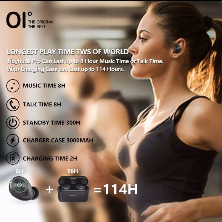 OI Tidybuds Pro True Wireless Earbuds Bluetooth 5.0 3000mAh Audio