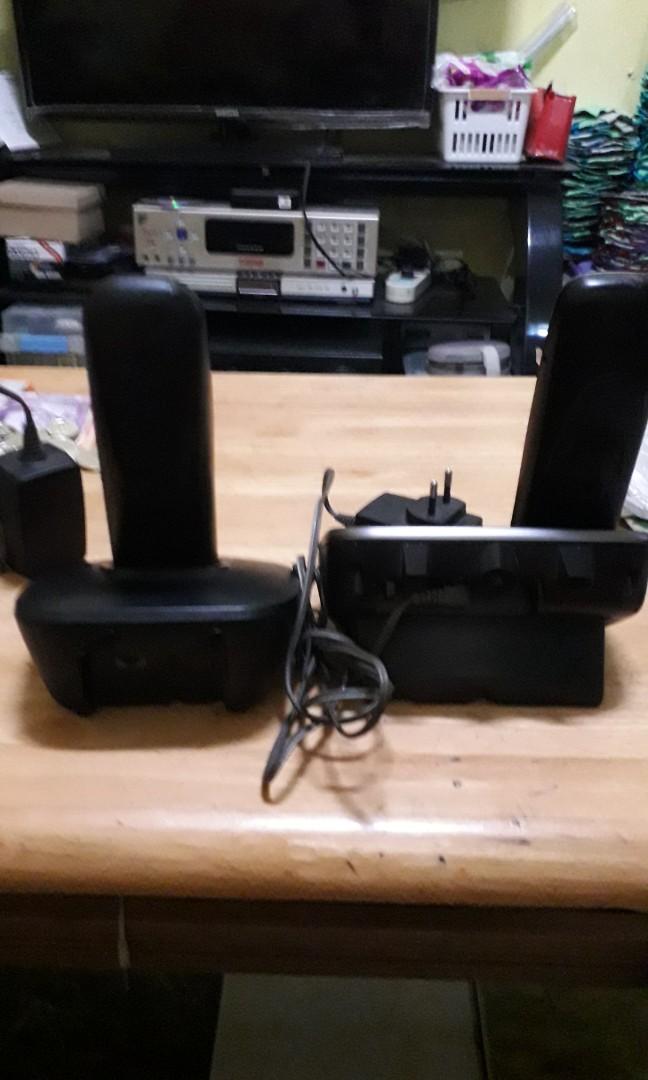 Panasonic cordless phone (Category: Voice Recorders) located in Valenzuela. Submitted by artmapa (Listing ID 281644290, Image 1). Description: 2 cordless phone in good condition and working but without screen display..txt 09063194863 for fast transaction..God bless..