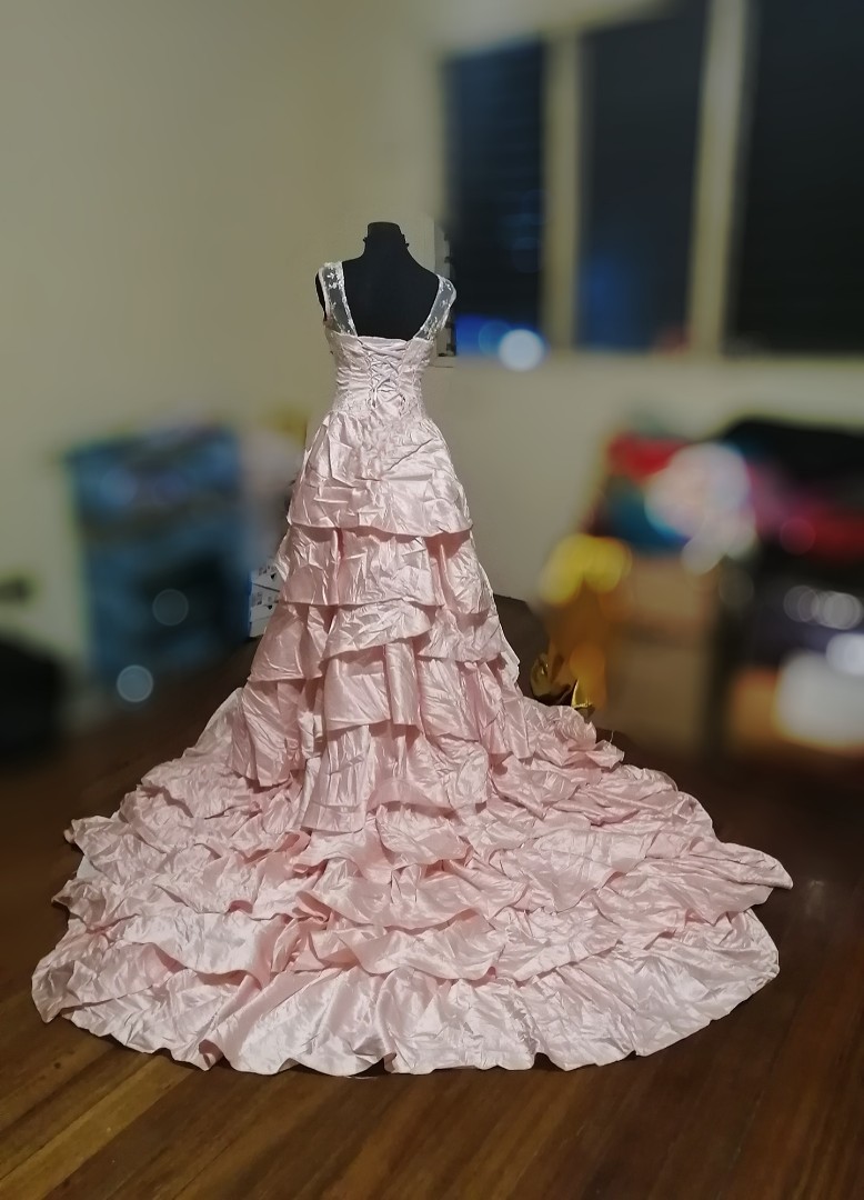 Pink debut gown, Women's Fashion, Dresses & Sets, Evening dresses & gowns on Carousell