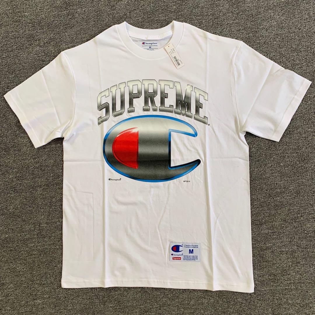 Supreme x Champion Chrome Logo Ss 19 Tee Men s Fashion Tops