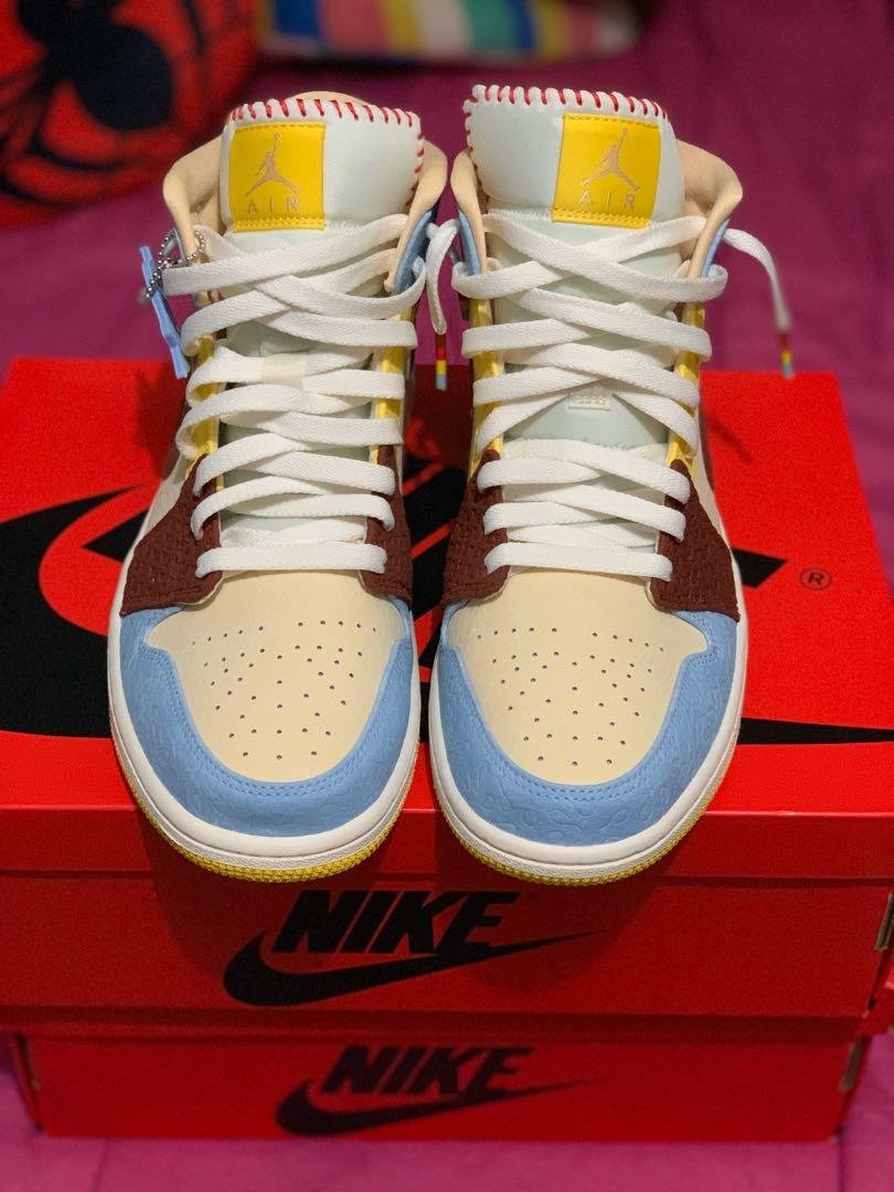 Air jordan 1 retro mid og fearless maison sale