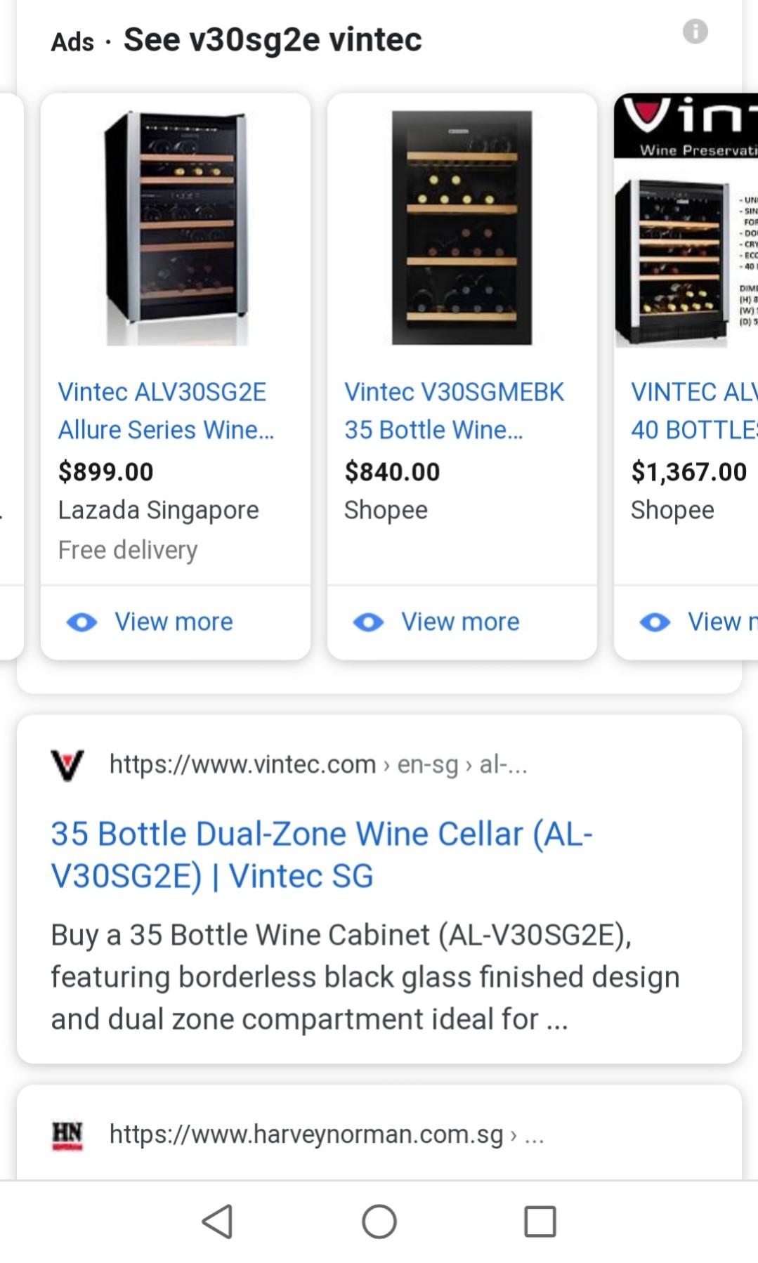 Vintec wine fridge dual zone, TV & Home Appliances, Kitchen Appliances