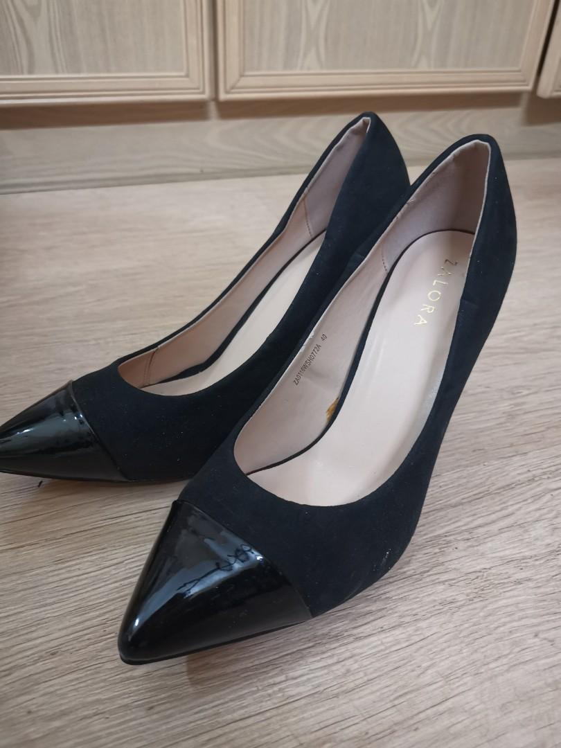 Zalora New Pointed Toe Black Heels Women s Fashion Footwear