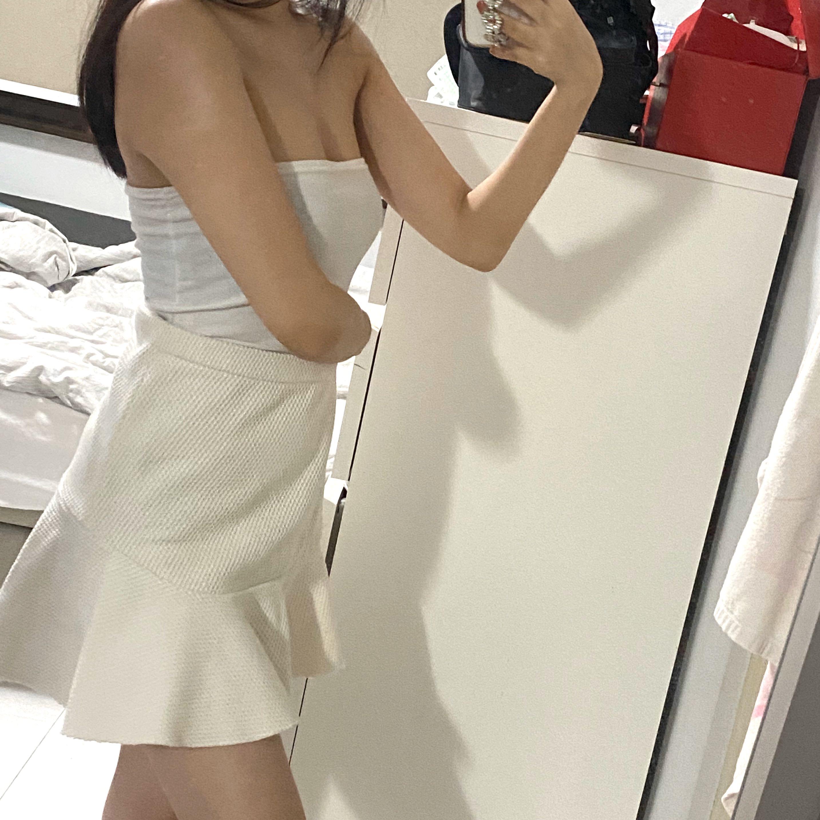 White skater skirt zara cheap