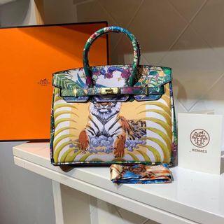 Hermes Printed Handbag