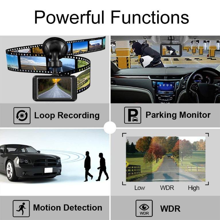 124 ) SENWOW Dash Cam 16 GB MEMORY CARD INCLUDED 1080P Full HD Car ...